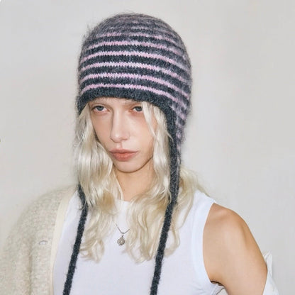 Striped Earflap Hat