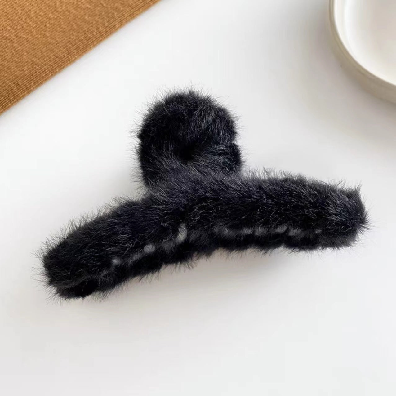 Multicolor Plush Hair Claw