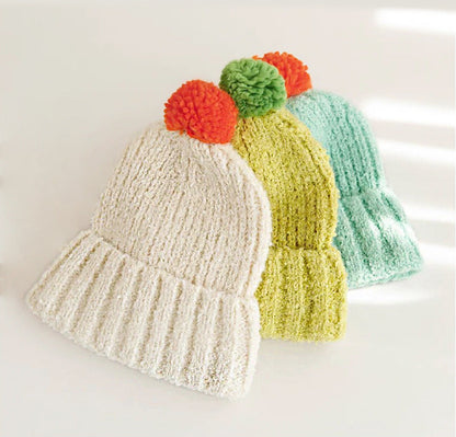 Candy Knitted Pompom Beanie