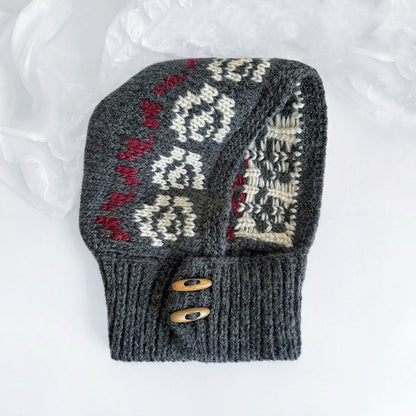 Jacquard Knitted Balaclava Hat