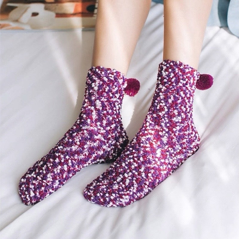 Pompom Cupcake Socks