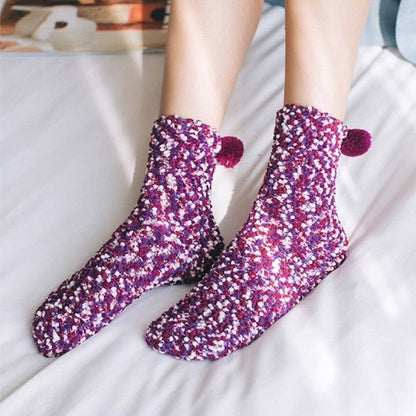 Pompom Cupcake Socks