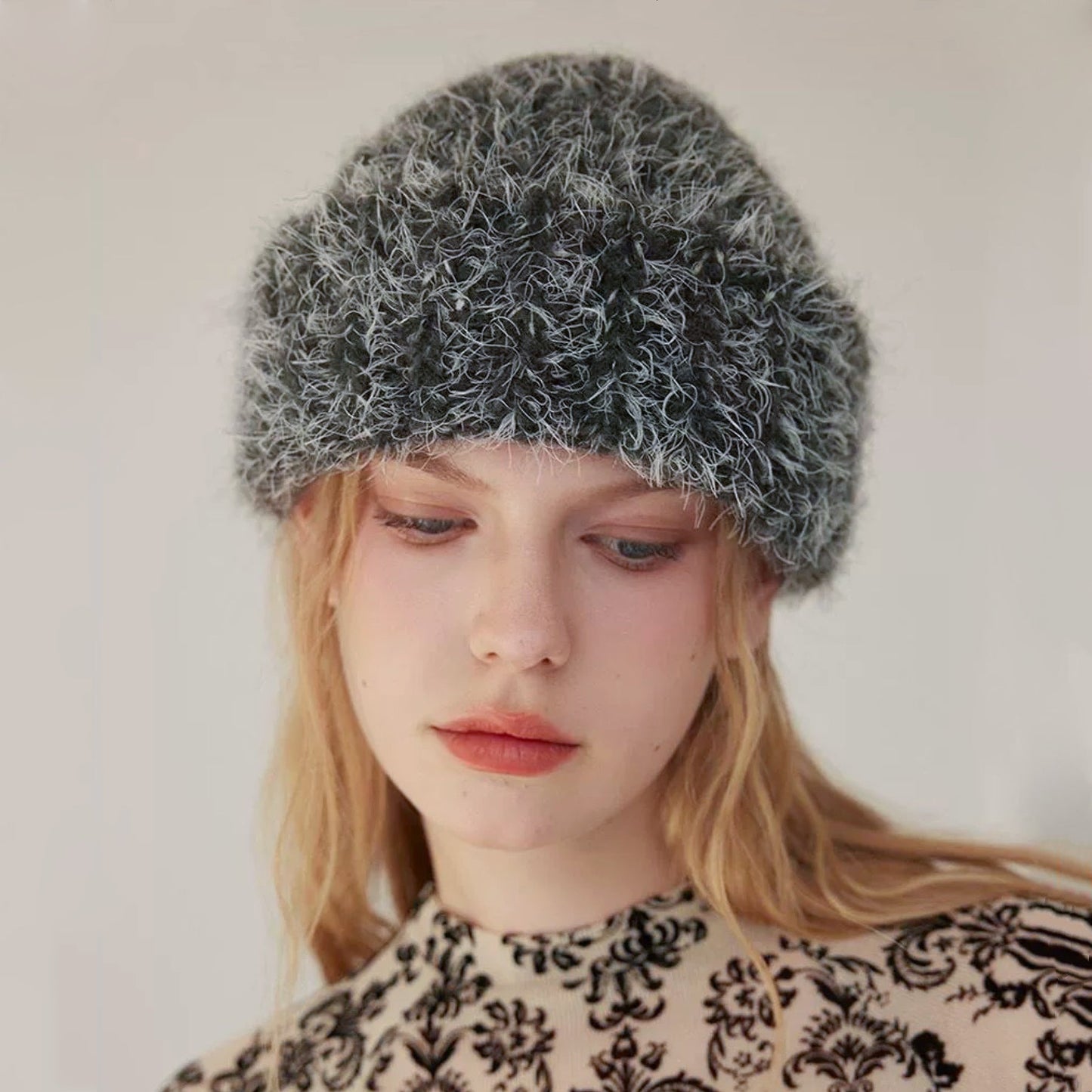 Fluffy Knitted Thick Beanie