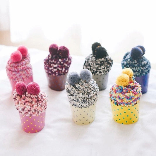 Pompom Cupcake Socks