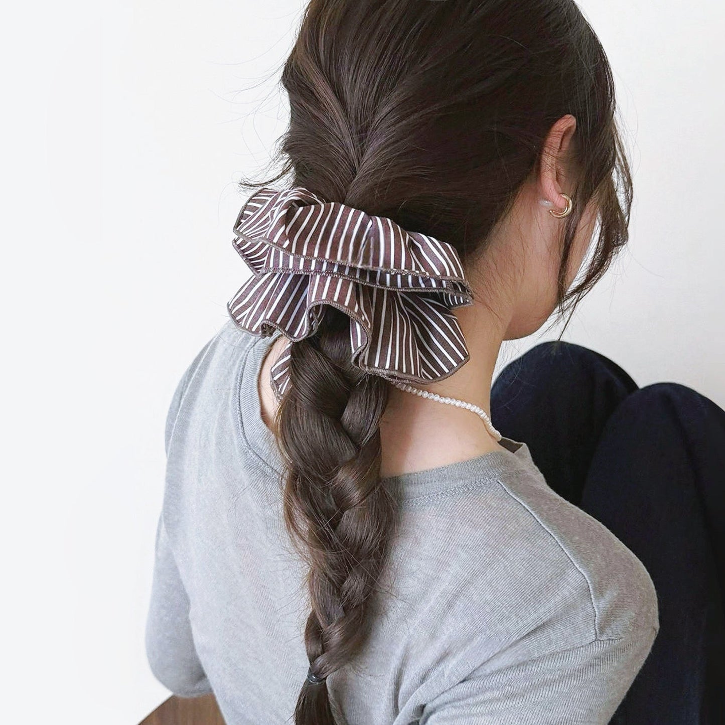 Striped Layered Scrunchie