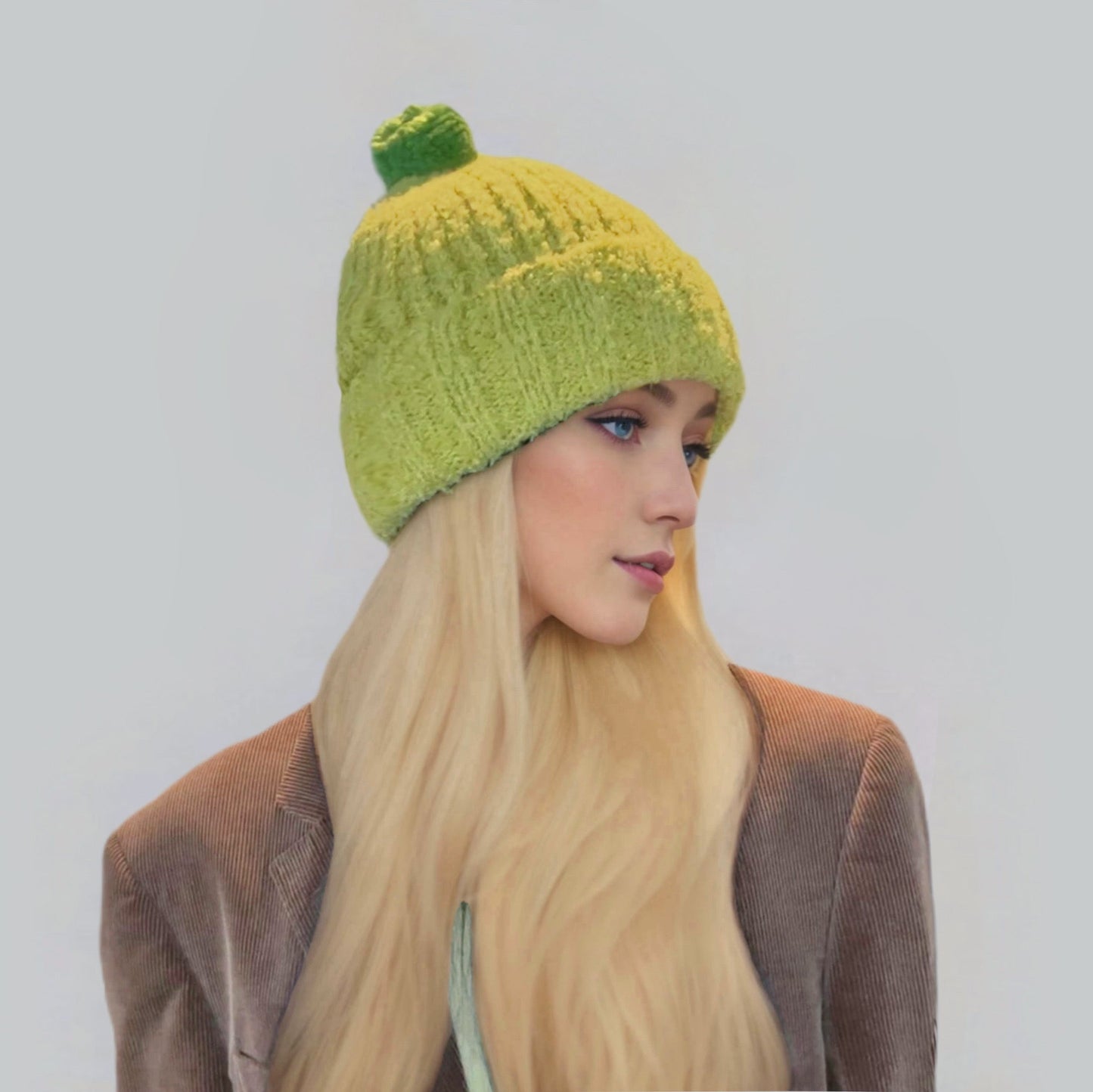 Candy Knitted Pompom Beanie