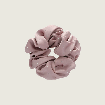 Satin Scrunchie With Rhinestones