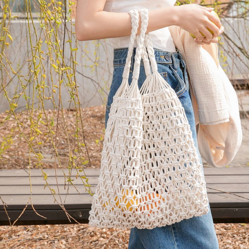 Hollow Crochet Tote Bag