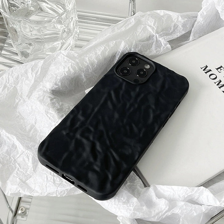 Front view of Color Pleated Case. Features a vibrant 3D wave pattern on high-quality resilient silicone.