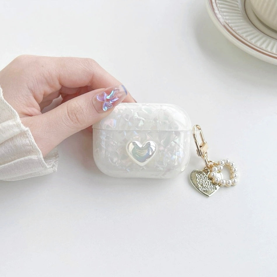Model Hands holding a Crystal Shell AirPods Case Cover, ideal for gifting and everyday carry.