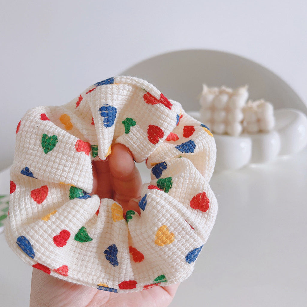 Scrunchie con stampa a cuore