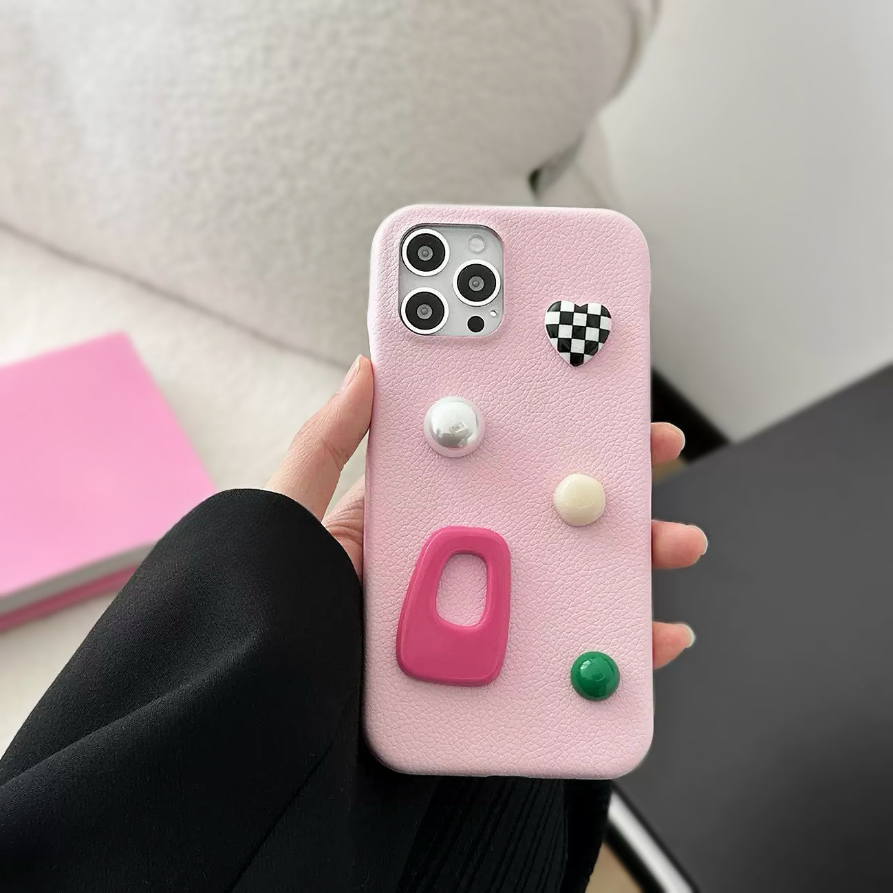 Pink Candy Leather Phone Case