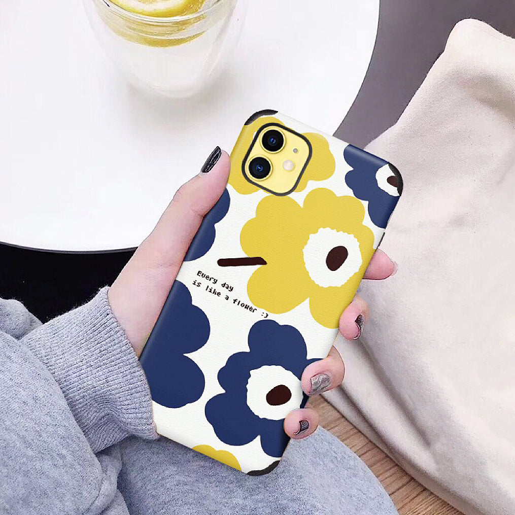 Blue Yellow Flower Phone Case