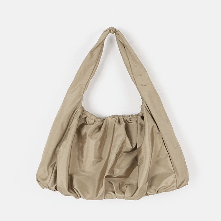 Groovy Pleated Nylon Shoulder Bag