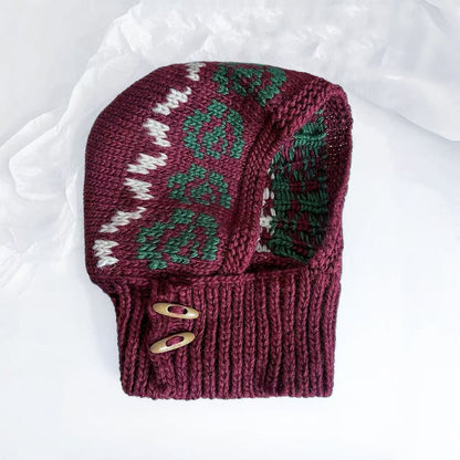 Jacquard Knitted Balaclava Hat