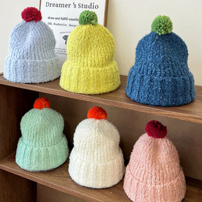 Candy Knitted Pompom Beanie