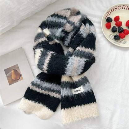 Flat lay of Fuzzy Nature Inspired Scarf, ideal for everyday styling and weekend outings.