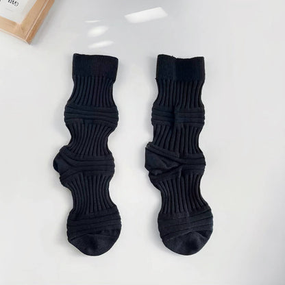 Angled view of Lantern Colored Socks in black, great for daily wear and lounging.
