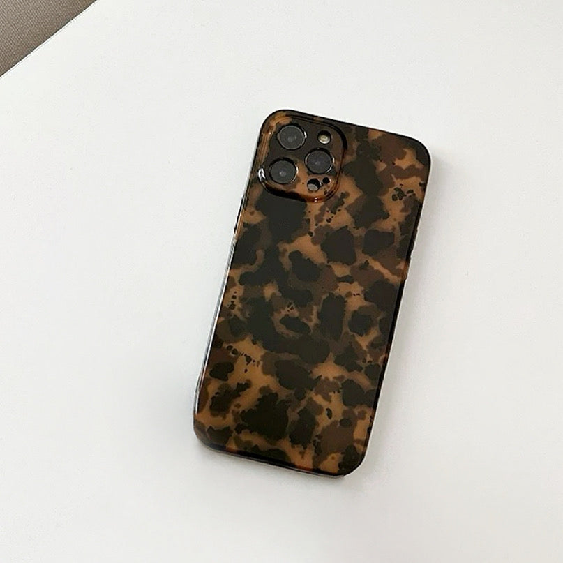 Front view of Maillard Amber Case. Features a translucent amber finish crafted from high-density silicone.