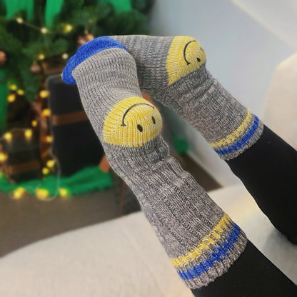 Smiley Heel Knit Socks