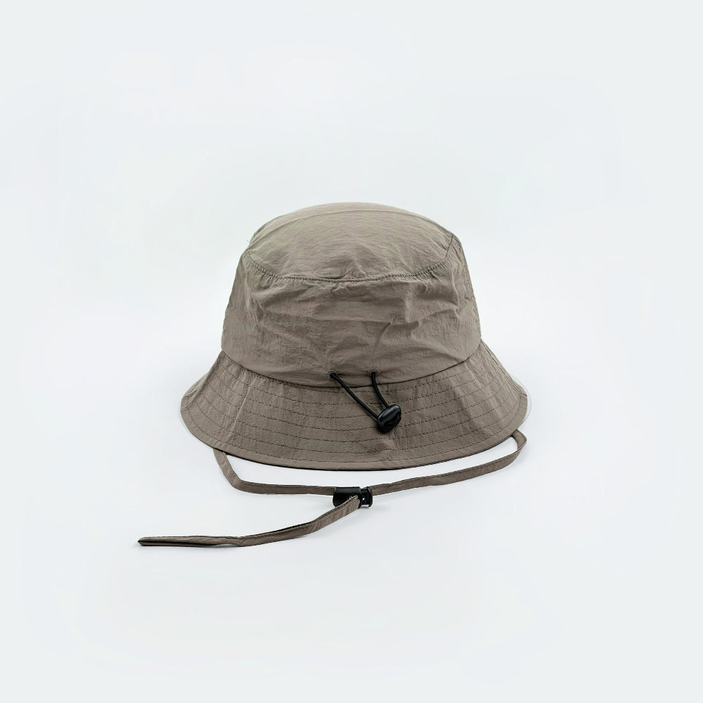 Front view of dark khaki Ultralight Quick Dry Bucket Hat. Durable, moisture-wicking tech fabric for travel and leisure.