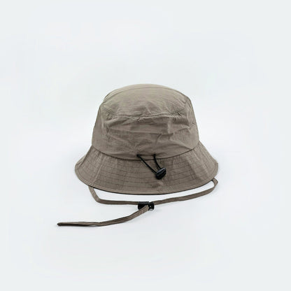 Front view of dark khaki Ultralight Quick Dry Bucket Hat. Durable, moisture-wicking tech fabric for travel and leisure.